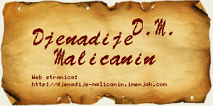Đenadije Malićanin vizit kartica